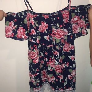 Off the shoulder floral top
